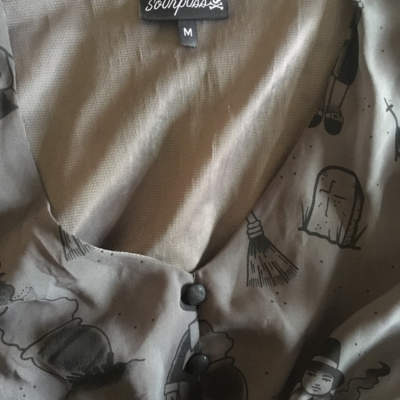 Sourpuss Pilgrim Salem Dress Sz Medium - Picture 7 of 8